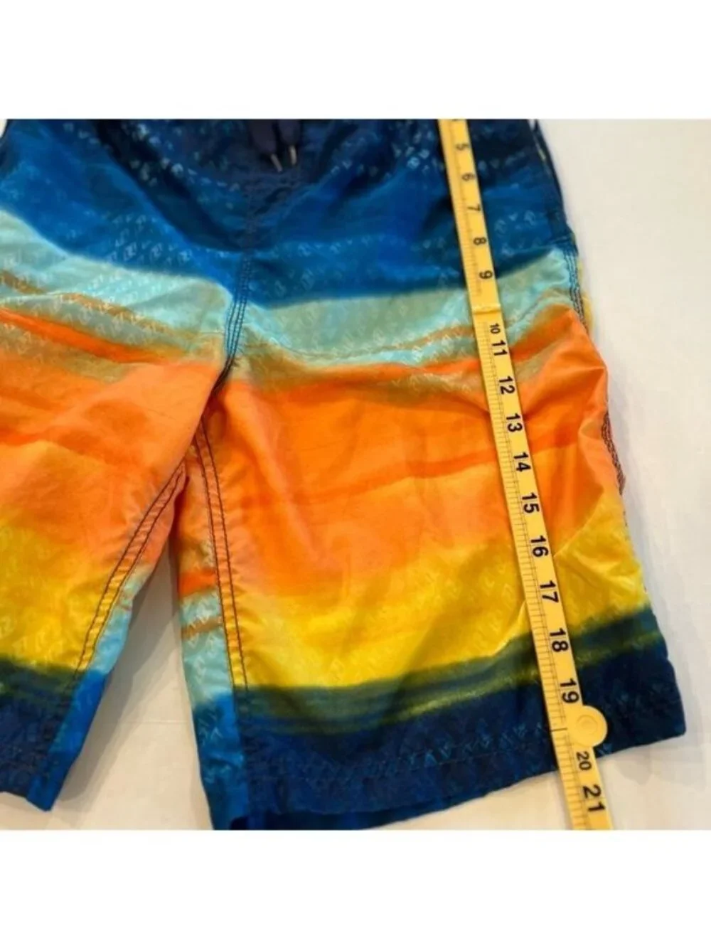 Okanu Surf Boy’s Board Shorts Large 14/16 Elastic Waist drawstring Mesh Lining
